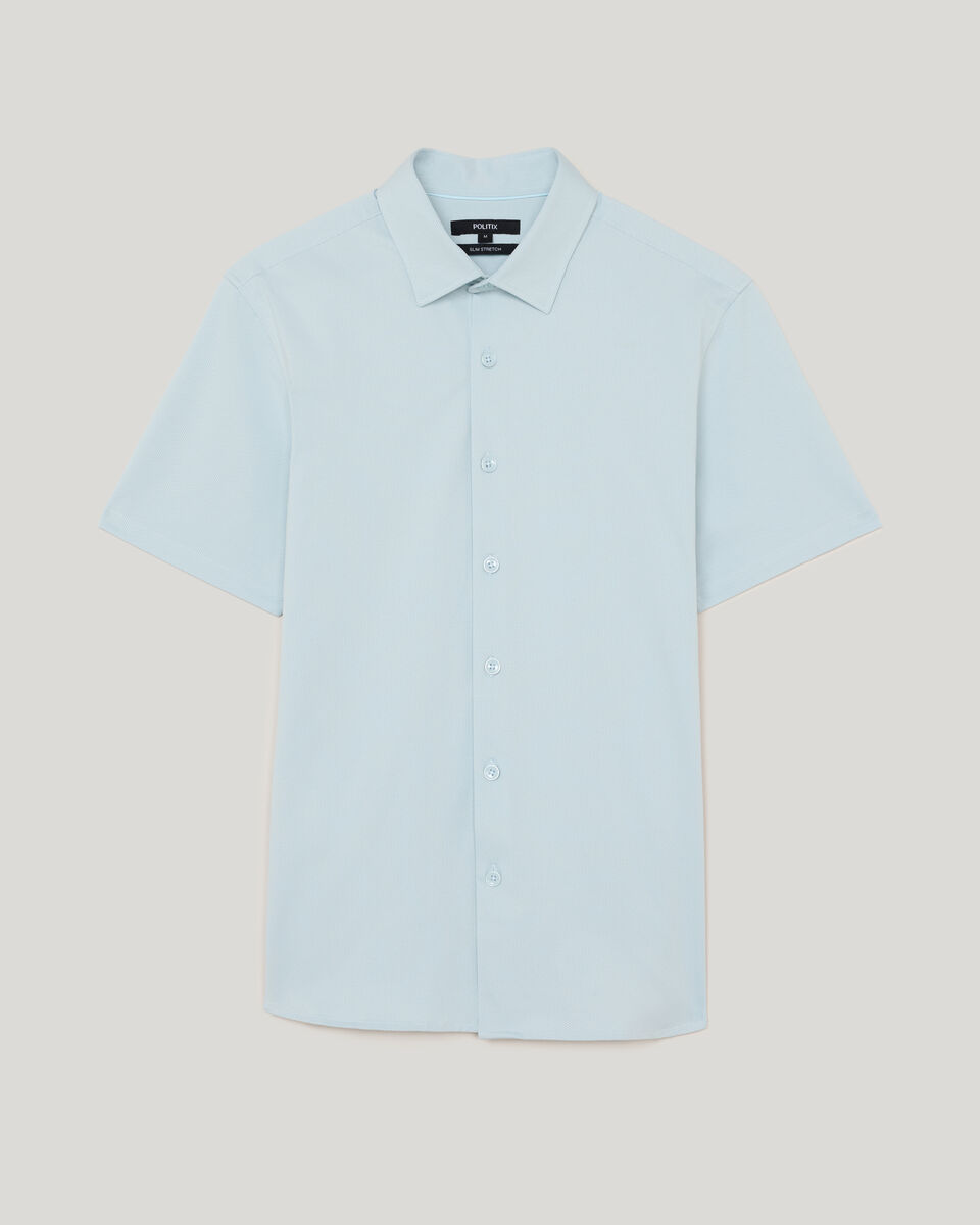 Travel Performance Short Sleeve Shirt, Light Blue, hi-res